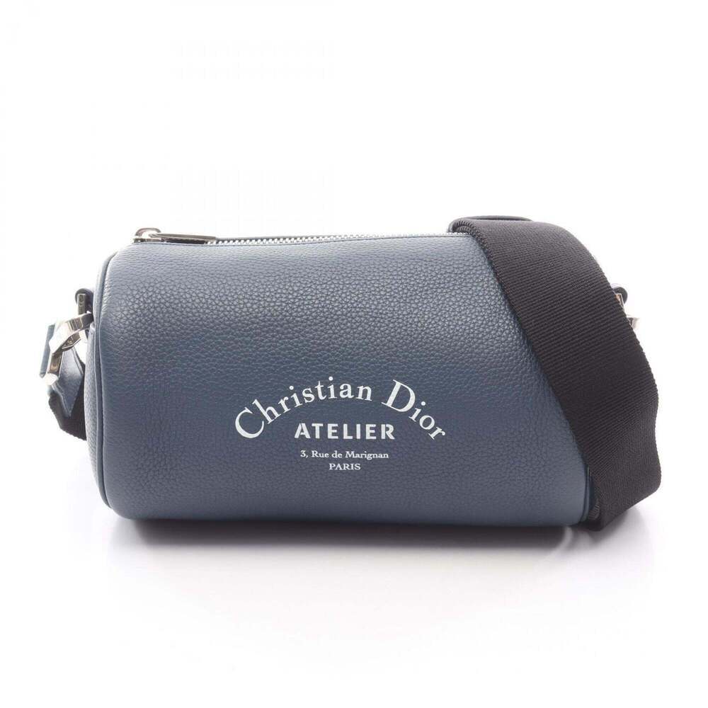 CHRISTIAN DIOR Blue Leather Shoulder Bag